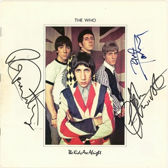 The Who Band Signed Program From "The Kids Are Alright" Album With 3 Signatures: Roger Daltry, Pete Townshend, & John Entwistle (Beckett)